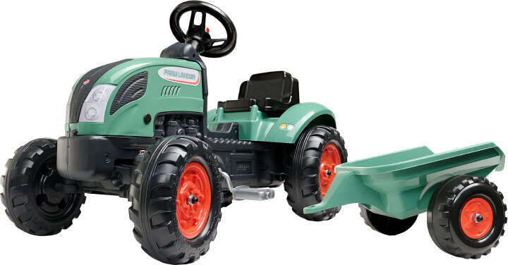 FALK Farm Lander Kinder Trettraktor mit Anhänger